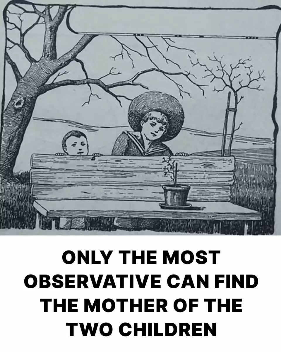 This old illusion baffles the brain: find the mother of two children in 5 seconds