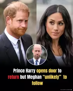 Prince Harry opens door to return but Meghan “unlikely”  to follow