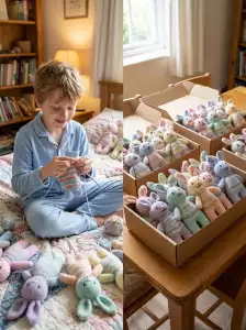 My grandson made 100 Easter bunnies from his late mother’s sweaters… my son’s new wife called them ‘trash’ and threw them away…